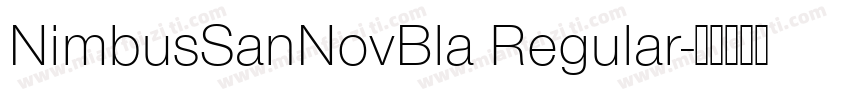NimbusSanNovBla Regular字体转换